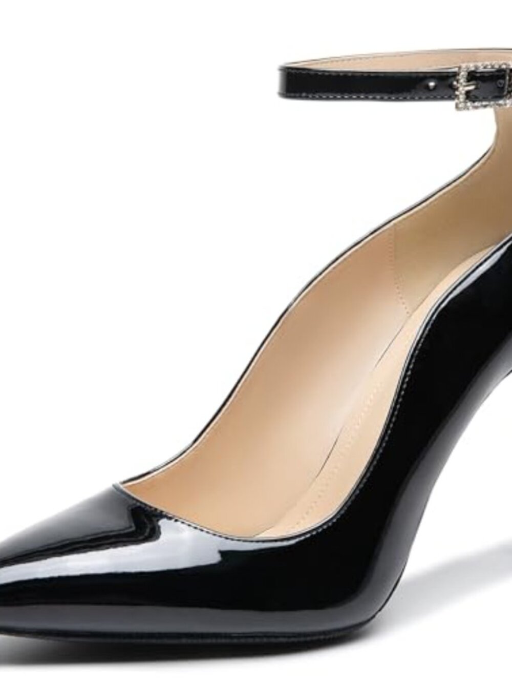Women's Pointed Toe 4IN Stiletto High Heels Ankle Strap Wedding Pumps